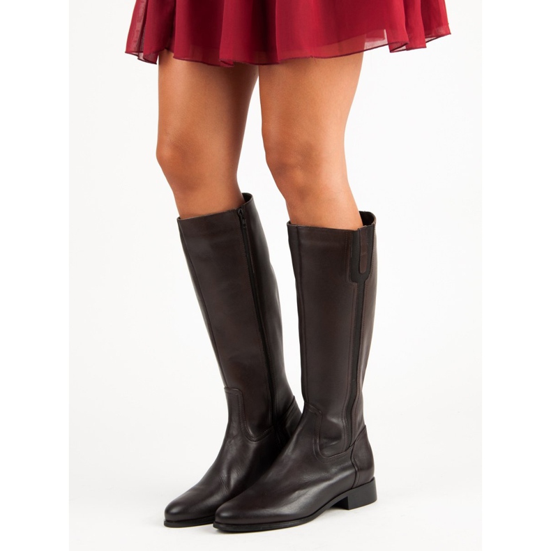 Studio Florence Classic leather boots brown 1 Studio Florence Classic leather boots brown 1