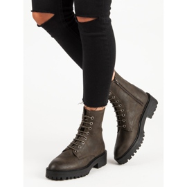 Corina Stylish workery boots green 2