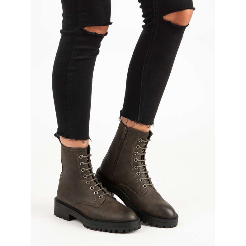 Corina Stylish workery boots green 1 Corina Stylish workery boots green 1