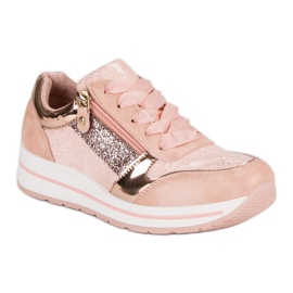 Kayla Sneakers tied with a ribbon pink 4