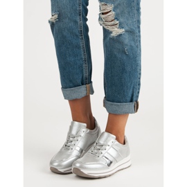 Silver sneakers grey 2