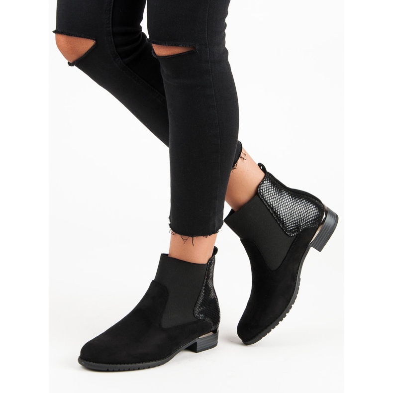 Lucky Shoes Comfortable Jodhpur boots black 2 Lucky Shoes Comfortable Jodhpur boots black 2
