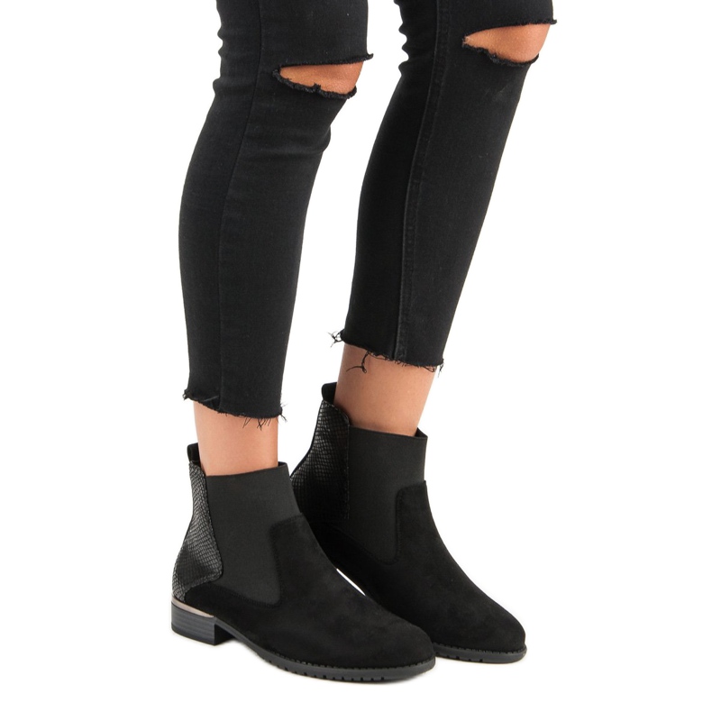 Lucky Shoes Comfortable Jodhpur boots black 1 Lucky Shoes Comfortable Jodhpur boots black 1