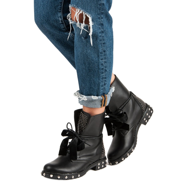 Lucky Shoes Rock boots workery black 2 Lucky Shoes Rock boots workery black 2