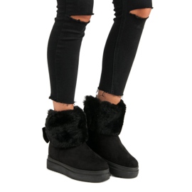Snow boots With VINCEZA fur black 2