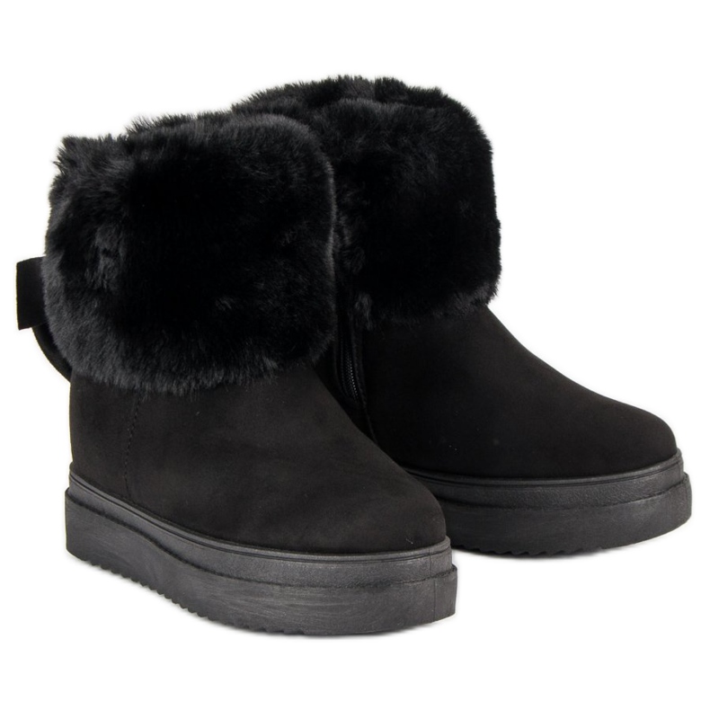 Snow boots With VINCEZA fur black 1 Snow boots With VINCEZA fur black 1