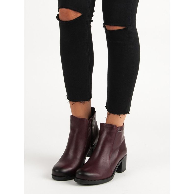 Burgundy high-heeled vinceza boots red 1 Burgundy high-heeled vinceza boots red 1