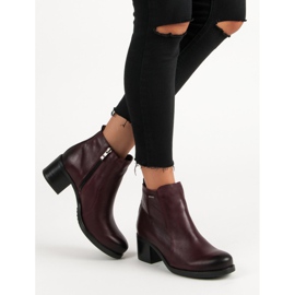 Burgundy high-heeled vinceza boots red 2 Burgundy high-heeled vinceza boots red 2