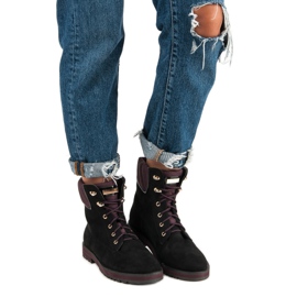 Lucky Shoes Black suede workers 1