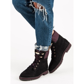 Lucky Shoes Black suede workers 2