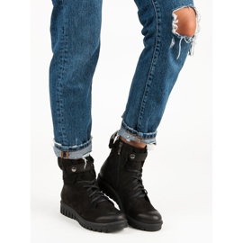 Black VINCEZA Workers Boots 1 Black VINCEZA Workers Boots 1