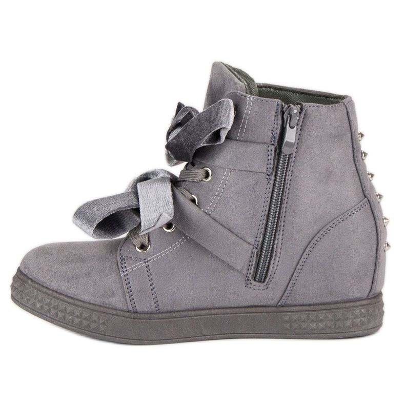 Super Me Gray sneakers with bows grey 2