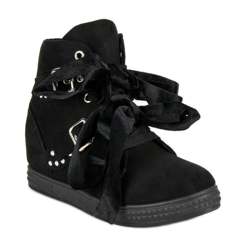 Super Me Black sneakers with bows 1 Super Me Black sneakers with bows 1