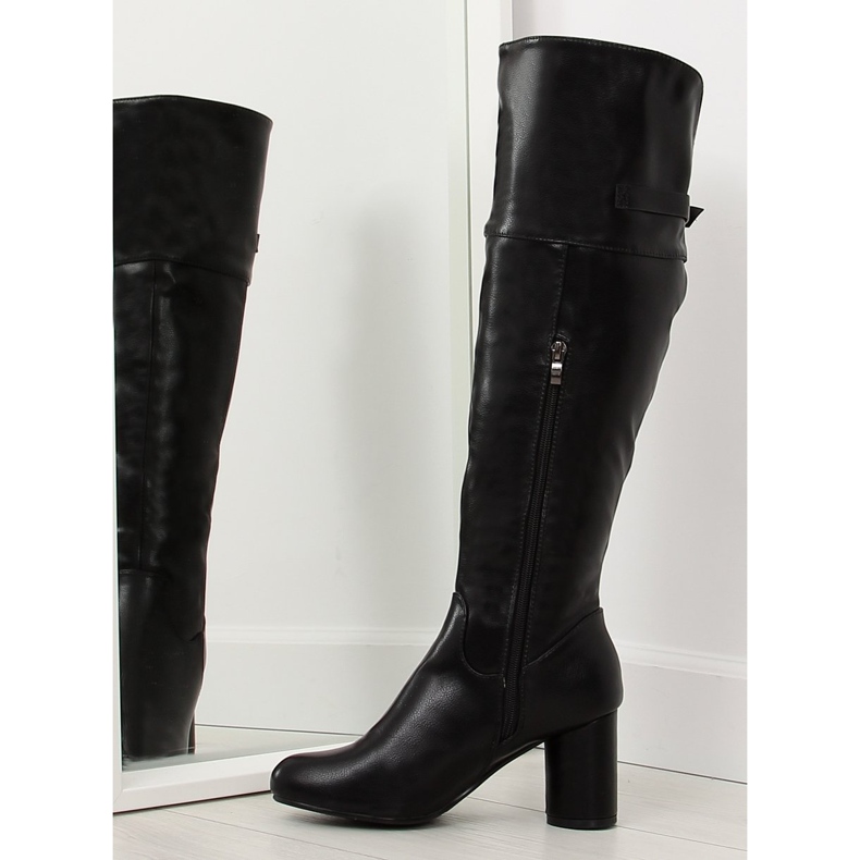 Black high heels boots A-9 Black 1 Black high heels boots A-9 Black 1