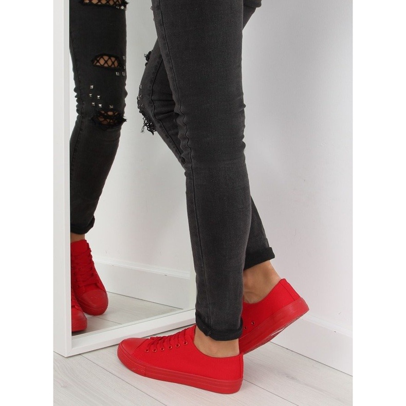 Women's red monocolour sneakers NB176 Big Red 2