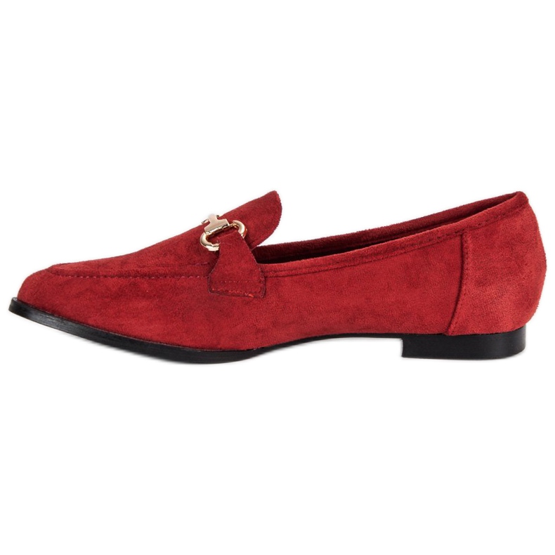 Slip-on suede loafers red 1