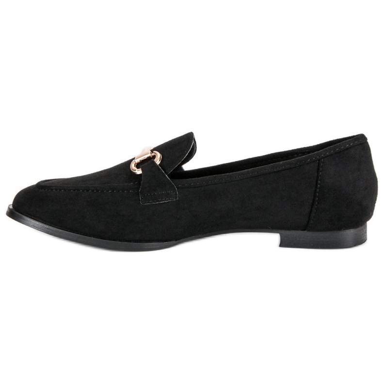 Slip-on suede loafers black 1