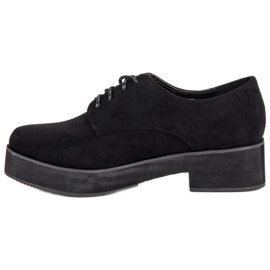 Tied suede shoes black 1