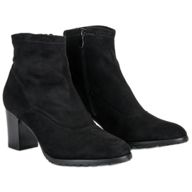 Suede Booties On A Bar black 1