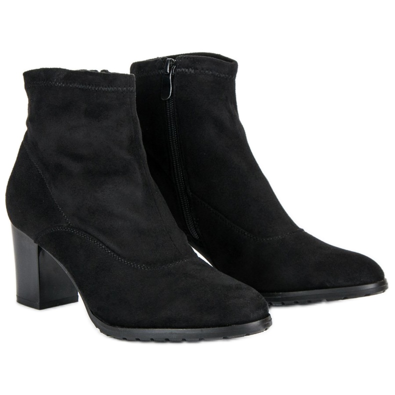 Suede Booties On A Bar black 1