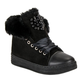 Warm sneakers black 1