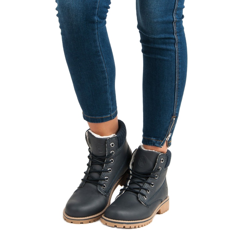 Navy Blue Trappers With Sheepskin MCKEYLOR 2