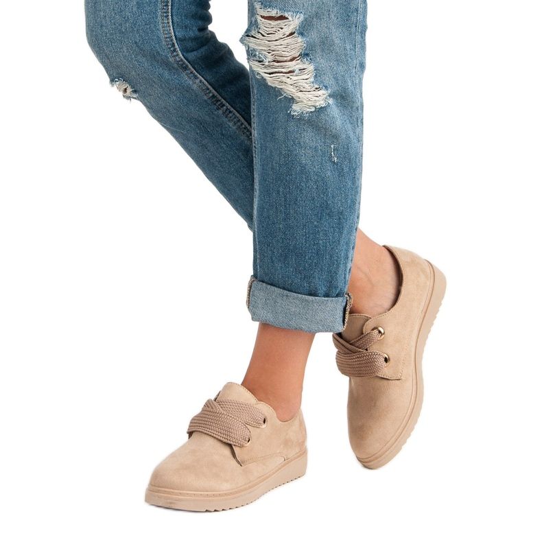 Suede Lace-up Sneakers brown 2