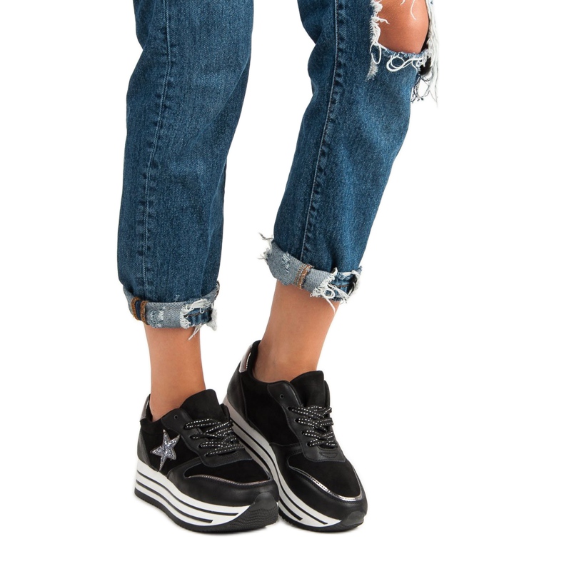 Fashionable Sneakers On The Platform black 2