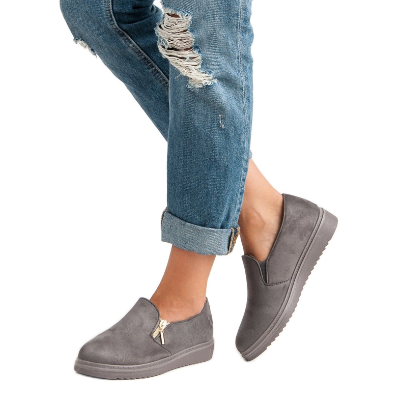 Suede sneakers grey 2