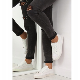 Iridescent white sneakers BL142 White purple 1