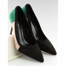 Women's stilettos tricolor LT104P BLACK / PINK / GREEN 1 Women's stilettos tricolor LT104P BLACK / PINK / GREEN 1