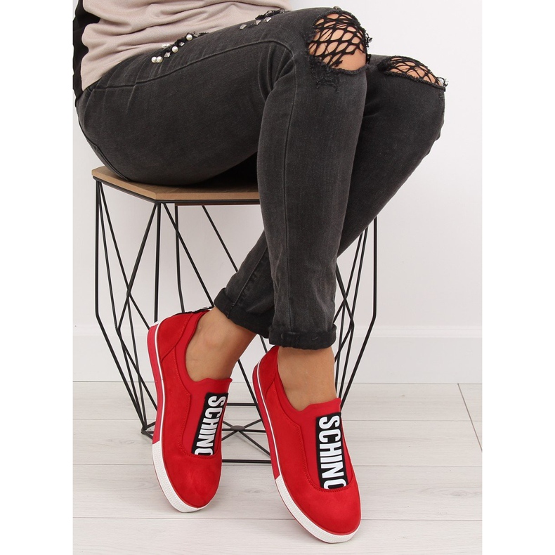 Red women's sneakers NB178 Red 2