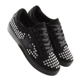 Black women's sneakers G253 Black 2