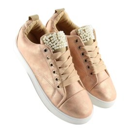 Sneakers with pearls pink 88013 Pink 2