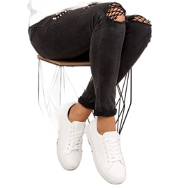 White AX03 White sneakers with high sole 2