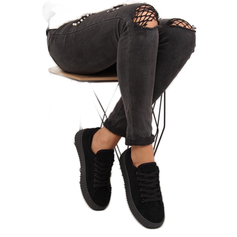 Black AX03 Black sneakers on a high sole 2