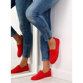 Red slip-on sneakers LA08P Red 1