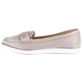 Super Me Gray suede loafers grey 1