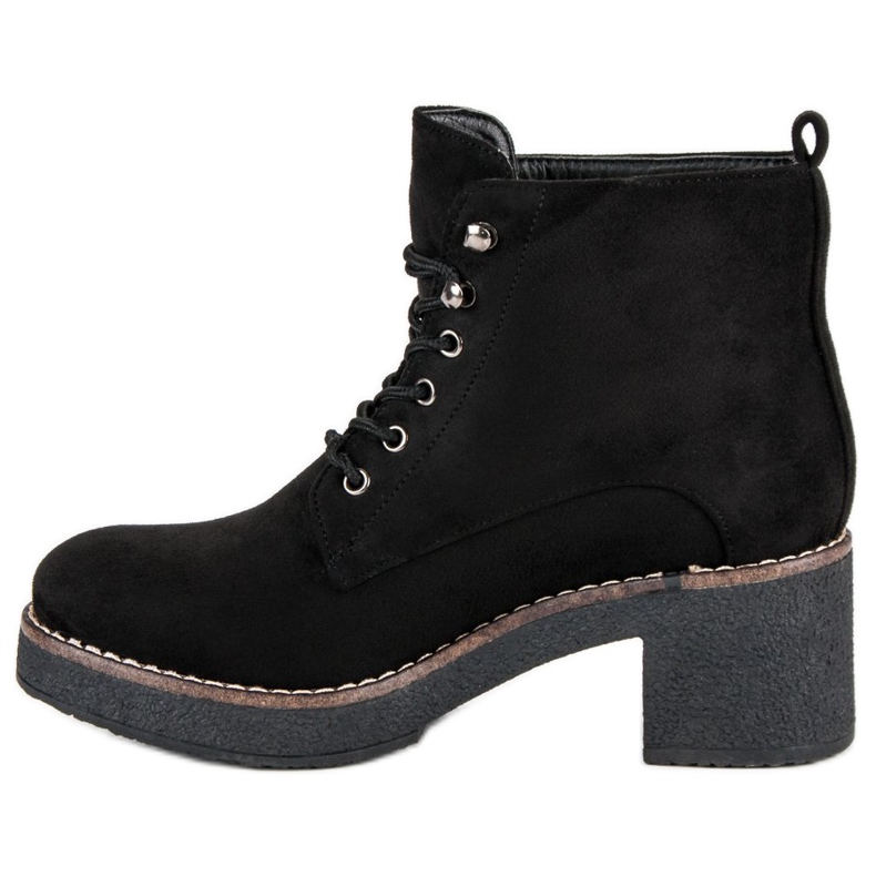 Black suede ankle boots 1