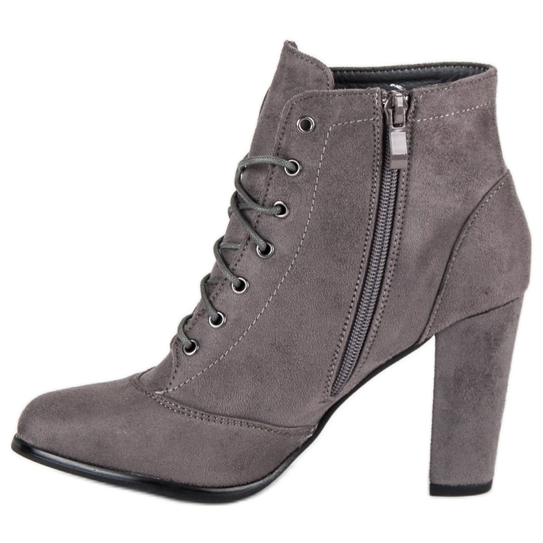 Juliet Tied boots on the post grey 1