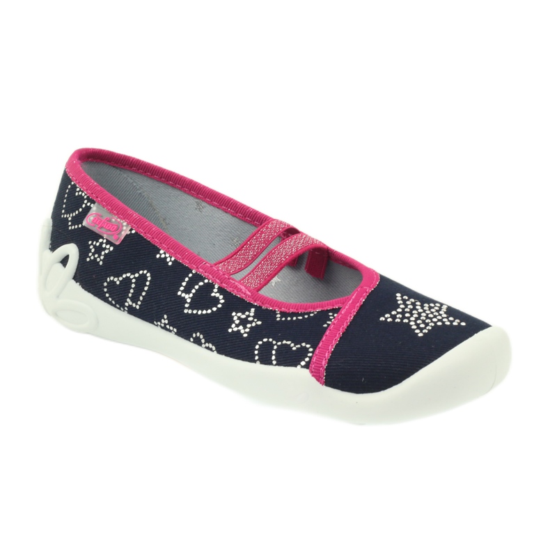 Befado 116y246 star slippers grey pink navy blue 1 Befado 116y246 star slippers grey pink navy blue 1