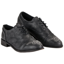 Super Me Fashionable tied shoes black 2