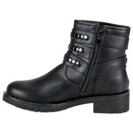 Stylish workery boots black 1