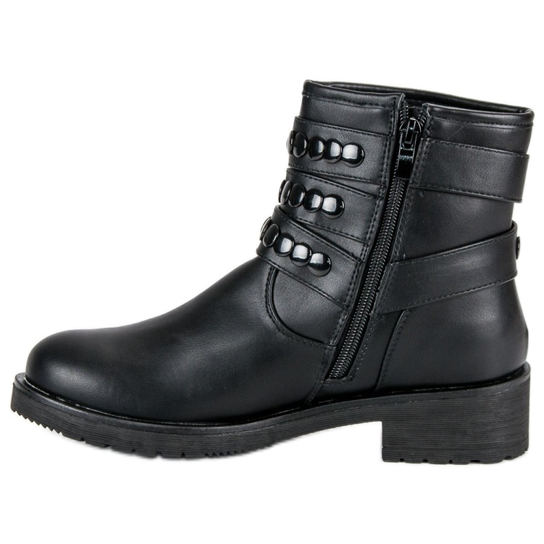 Stylish workery boots black 1