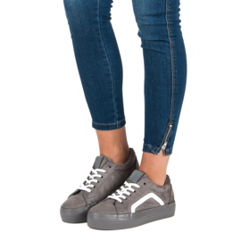 Sport Gray Suede Sneakers grey 2