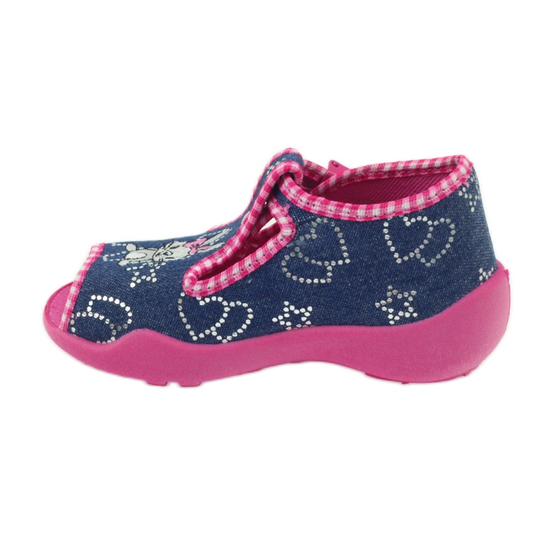 Befado children's shoes 213p106 slippers pink navy blue 2 Befado children's shoes 213p106 slippers pink navy blue 2