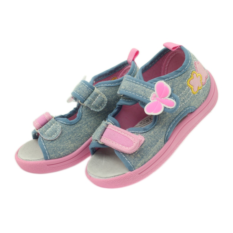 American Club Slippers, sandals, jeans American butterflies blue pink 4 American Club Slippers, sandals, jeans American butterflies blue pink 4