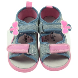 American Club Slippers, sandals, jeans American butterflies blue pink 3 American Club Slippers, sandals, jeans American butterflies blue pink 3