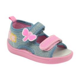 American Club Slippers, sandals, jeans American butterflies blue pink 1 American Club Slippers, sandals, jeans American butterflies blue pink 1