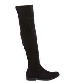 Classic black musketeer boots 887 5